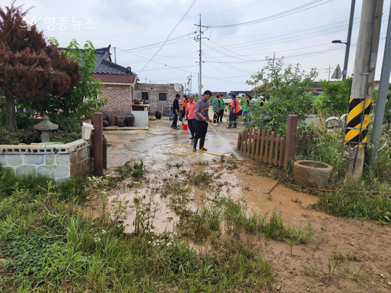 인천중구자원봉사센터, 침수피해 무의도·영종동 긴급 수해복구활동 펼쳐